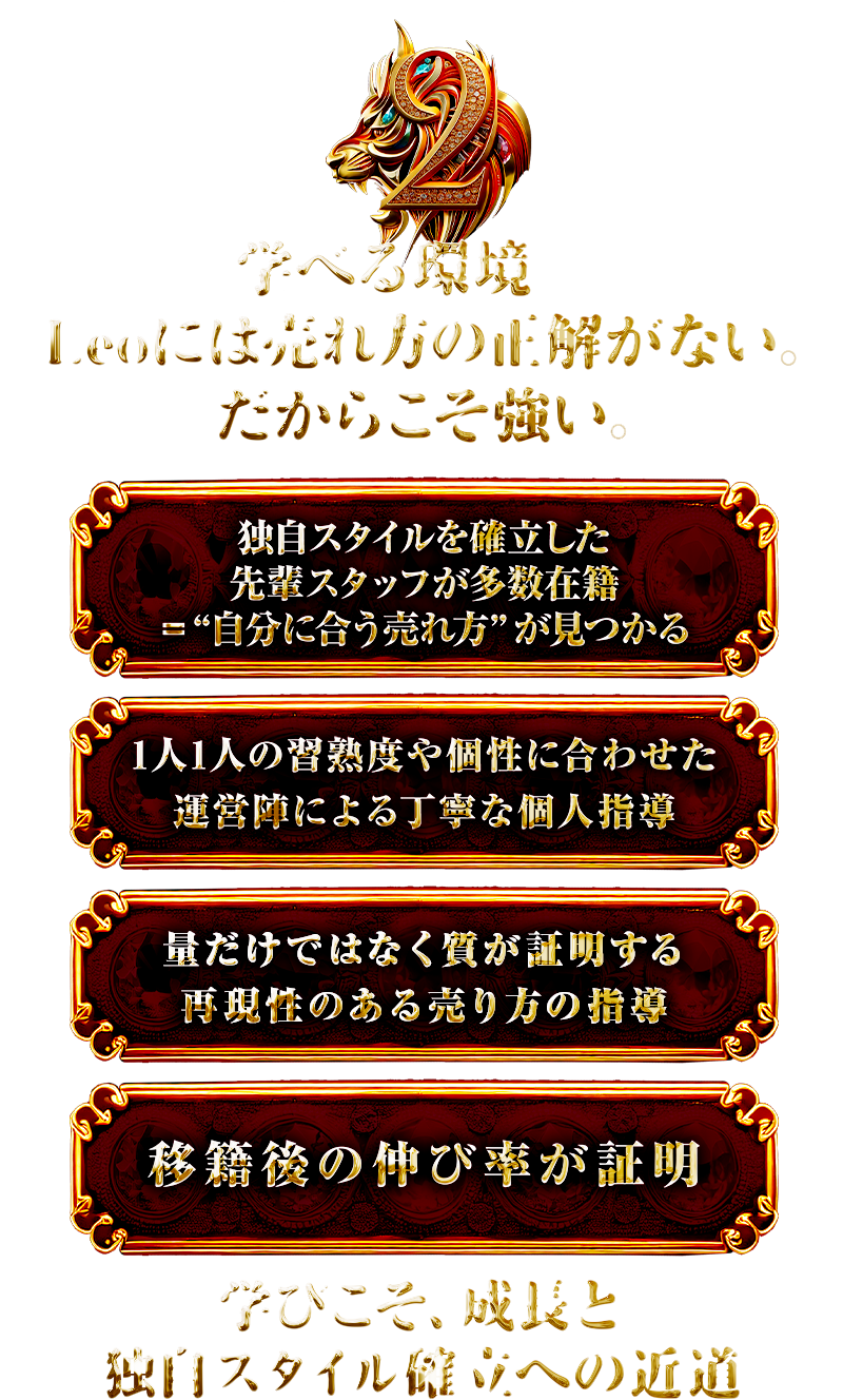 学べる環境Leoには売れ方の正解がない。だからこそ強い。